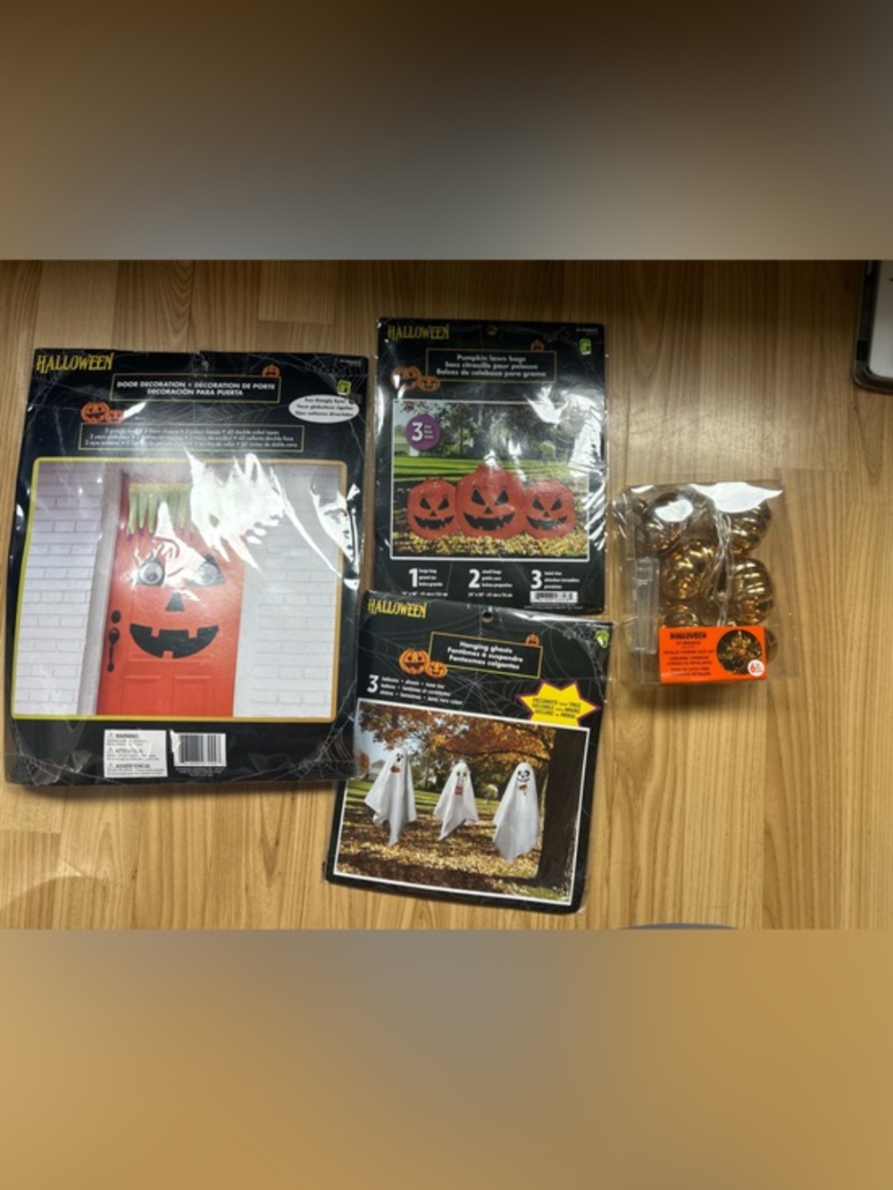 Halloween Door & Yard Decorations Pack - Orange & Black